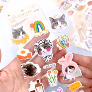 Cartela de Adesivos 3D gatinhos - BLISTER