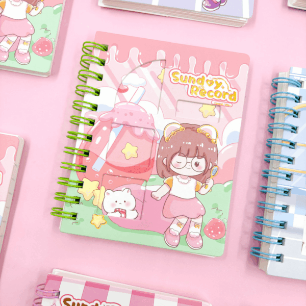 Mini Caderno Espiral Menininhas Sunday Record 70 fls 8,7x11,7cm - IMPORTADO - UND
