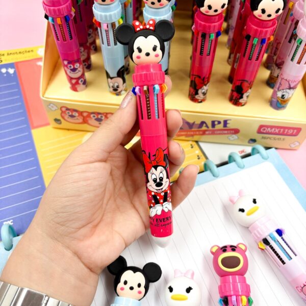Caneta 10 Cores Disney