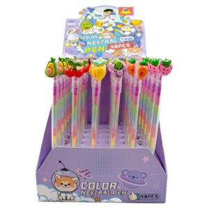 Caneta Fofa Frutinhas Color - Cx 48 Und
