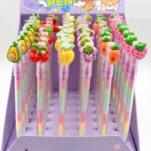 Caneta Fofa Frutinhas Color - Cx 48 Und