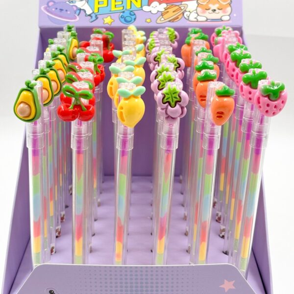 Caneta Fofa Frutinhas Color - Cx 48 Und