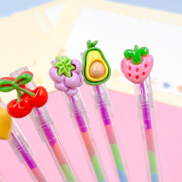 Caneta Fofa Frutinhas Color - Cx 48 Und