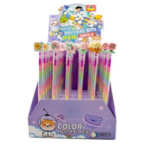 Caneta Fofa Flores e gelatos Color - Cx 48 Und
