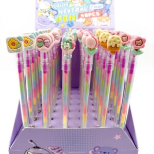 Caneta Fofa Flores e gelatos Color - Cx 48 Und