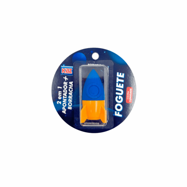 Apontador c/ Borracha Foguete KAZ - BLISTER