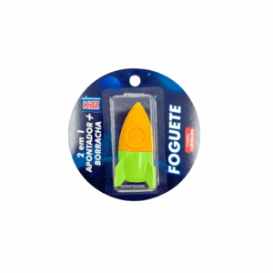 Apontador c/ Borracha Foguete KAZ - BLISTER