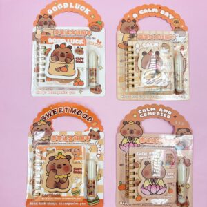 Kit Mini Caderno + Caneta Capivara Brown
