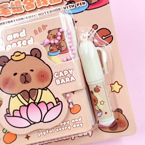 Kit Mini Caderno + Caneta Capivara Brown