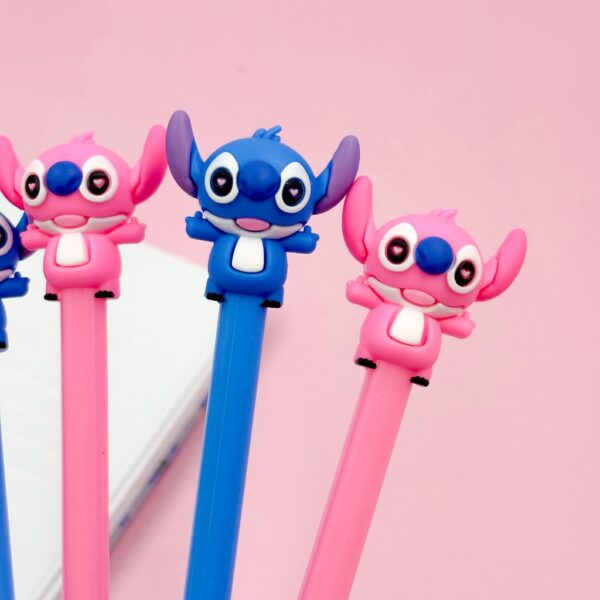 Caneta Fofa Stitch e Angel Happy - Pacote 6 Und