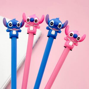Caneta Fofa Stitch e Angel Happy - Pacote 6 Und