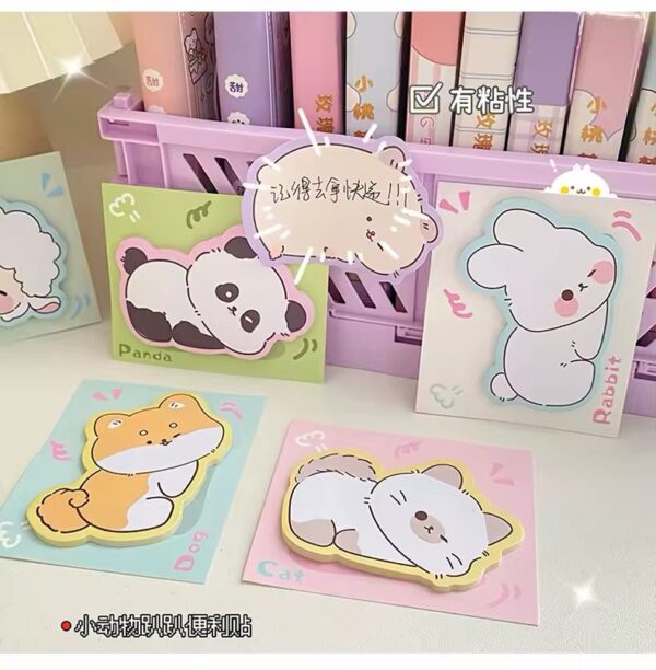 Bloco de Notas Adesivado Bichinhos Cute