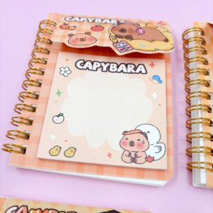 Caderninho c/ Bloco de Notas Adesivado Acoplado Capivara Love