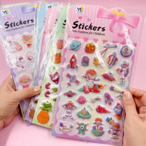 Cartela de Adesivos 3D Estampas Diversas G