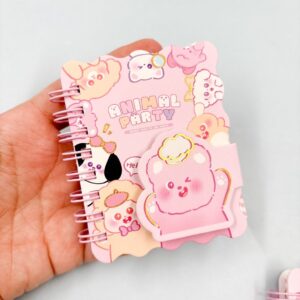 Mini Caderno Aramado Bichinhos Happy c/ Fechamento PP