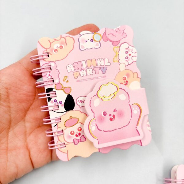 Mini Caderno Aramado Bichinhos Happy c/ Fechamento PP