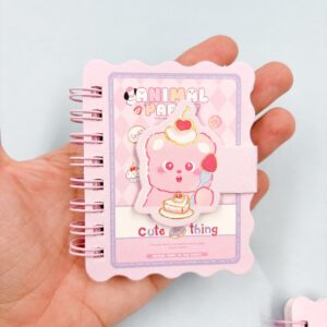 Mini Caderno Aramado Bichinhos Happy c/ Fechamento PP