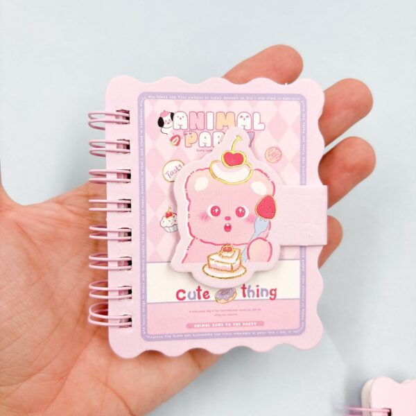Mini Caderno Aramado Bichinhos Happy c/ Fechamento PP