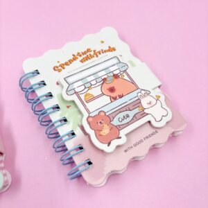 Mini Caderno Aramado Folhas Decoradas Capivara Friends PP