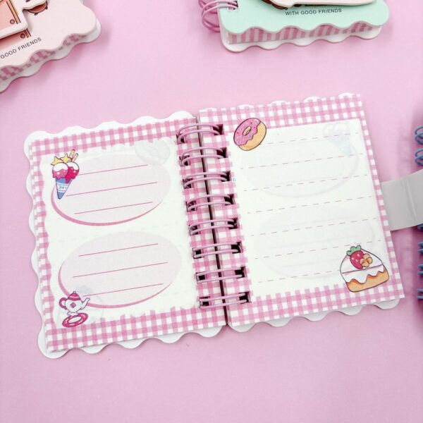 Mini Caderno Aramado Folhas Decoradas Capivara Friends PP