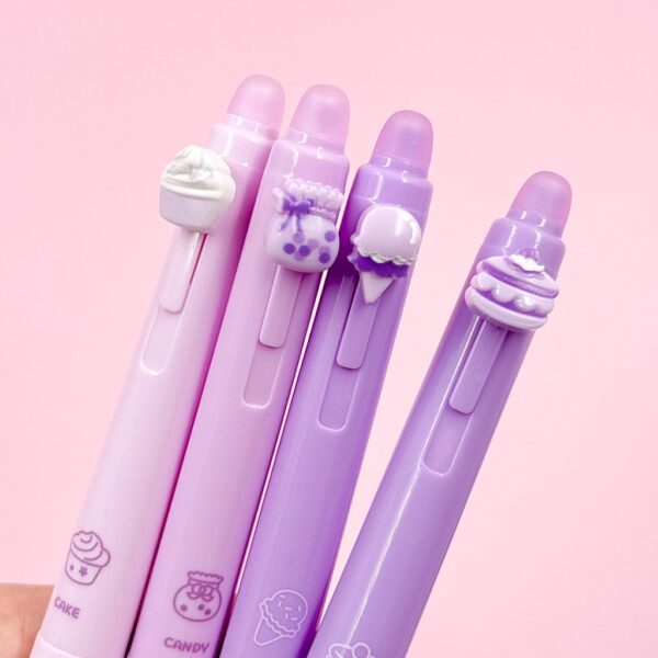 Caneta Apagável Premium Docinhos Lilás- Cx 4 Und