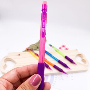 Lapiseira Transparente 0.7mm Neon KAZ - CX 12 UND