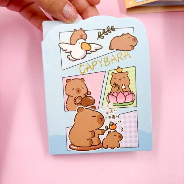 Mini Prancheta Bloco de Anotações Capivara