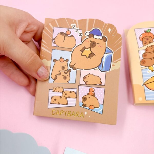 Mini Prancheta Bloco de Anotações Capivara