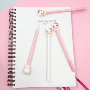 Caneta Fofa Hello Kitty Lacinho - PACOTE 6 UND