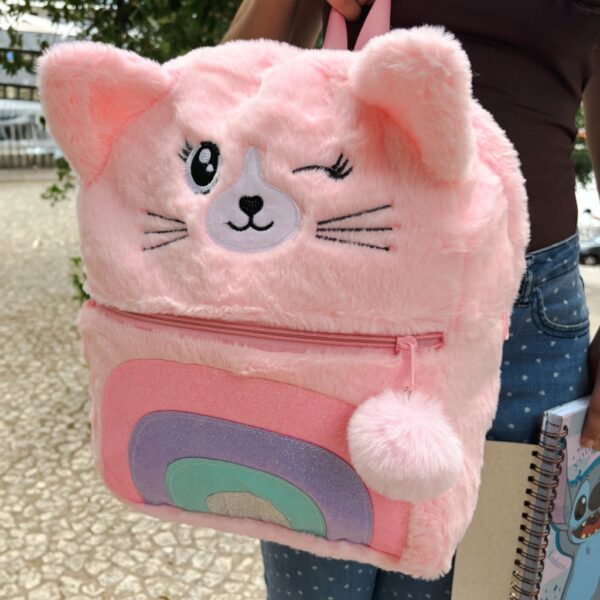 Mochila Pelúcia Gatinho GG