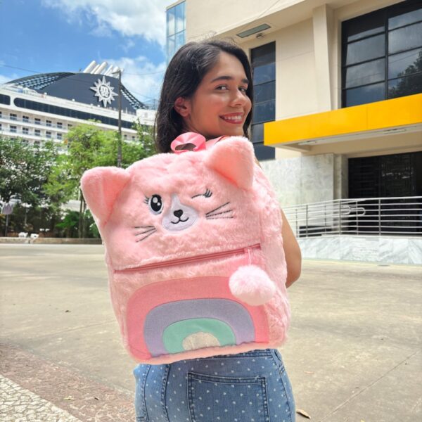 Mochila Pelúcia Gatinho GG