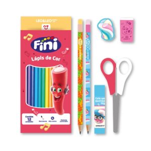 Kit Escolar 7 Itens FINI - LEO E LEO - BLISTER