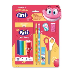 Kit Escolar 7 Itens FINI - LEO E LEO - BLISTER