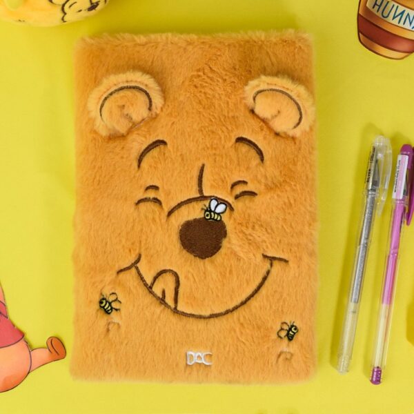 Caderno de Anotações Pelúcia Fluffy Ursinho Pooh DAC