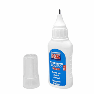 Corretivo Líquido 10 Ml (2 em 1) KAZ - KIT 6 UND