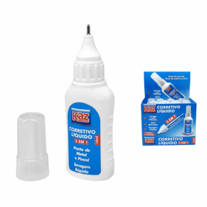 Corretivo Líquido 10 Ml (2 em 1) KAZ - KIT 6 UND