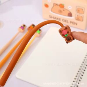 Caneta Fofa Flexível Dançante CAPIVARA Frutinha - CX 48 UND