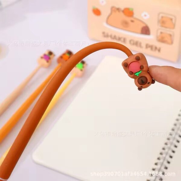 Caneta Fofa Flexível Dançante CAPIVARA Frutinha - CX 48 UND