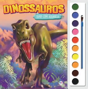 Livro de Colorir c/ Aquarela DINOSSAUROS - CIRANDA - UND