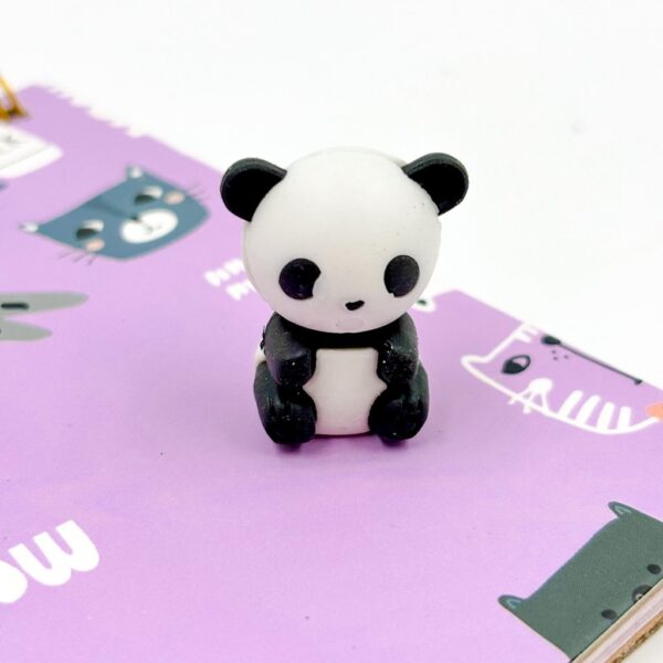 Borracha Fofa 3D Colorful Panda - PACOTE 6 UND