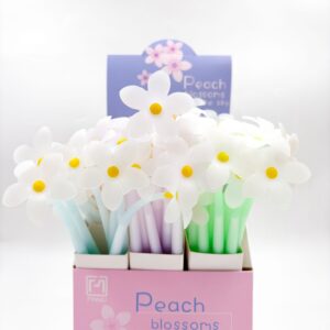Caneta Fofa Flexível Flores - PACOTE 6 UND