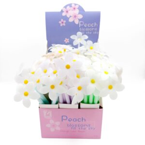 Caneta Fofa Flexível Flores - PACOTE 6 UND