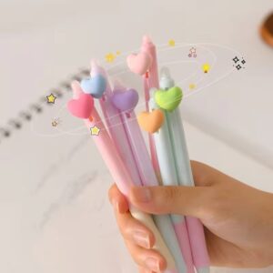 Caneta Clic Esferográfica Coração Pastel - CX 36 UND