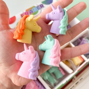 Borracha Fofa 3D PONTEIRA Unicórnio - PACOTE 6 UND