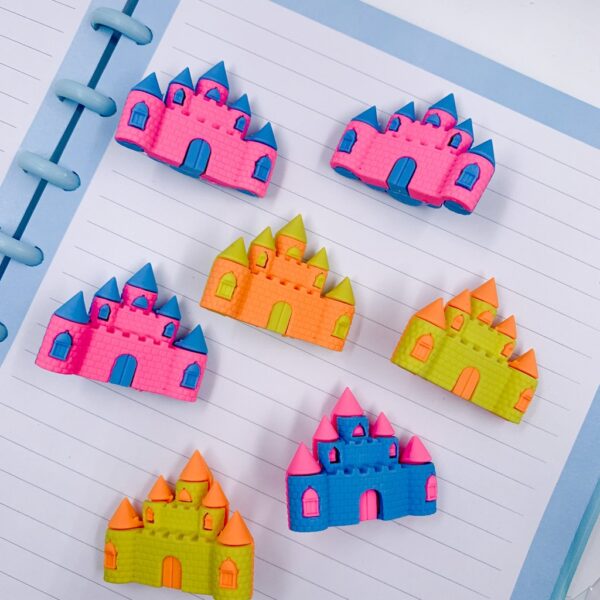 Borracha Fofa 3D Castelo - PACOTE 6 UND