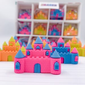 Borracha Fofa 3D Castelo - PACOTE 6 UND