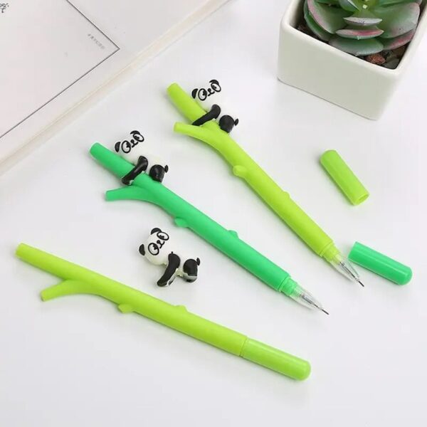Caneta Fofa Panda Bambu - PACOTE 6 UND