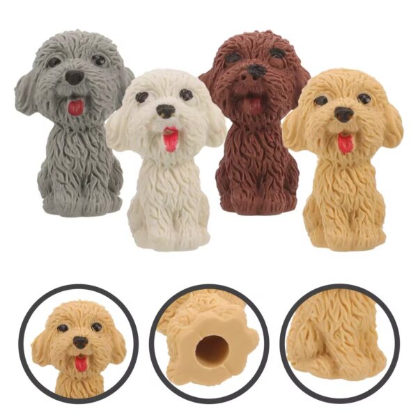 Borracha Fofa 3D PONTEIRA Cachorrinho Dog - CX 36 UND