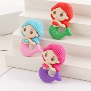 Borracha Fofa 3D Sereia - PACOTE 6 UND