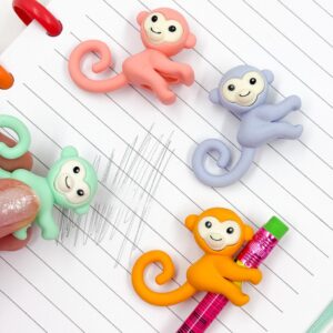 Borracha Fofa 3D PONTEIRA Macaco Agarradinho - PACOTE 6 UND